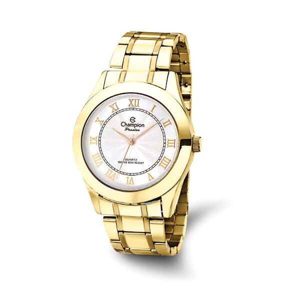 Champion Mens Passion Gold-tone White Dial Watch - Picture 1 of 2
